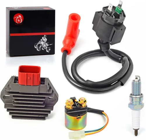 Miniatura 3 de Kit de bujías de bobina de encendido rectificador y relé para Honda 2000-2006 Rancher 350 350ES 350S 1998-2001 Foreman 450 TRX450S TRX450ES