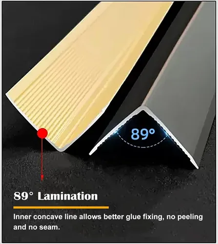 Miniatura 5 de GTPBAO Transición de umbral de alfombra y piso, tiras de aluminio para borde de escalera, umbral plano de sillín, extra estrecho 0.591 in