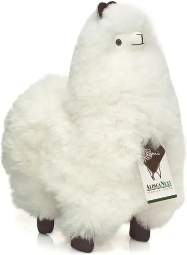 Miniatura 16 de Alpaca Animal de Peluche – 9 pulgadas. Linda Alpaca de Peluche Suave y Abrazable, Juguete de Alpaca de Peluche Hecho a Mano con Pelo Natural de Beige