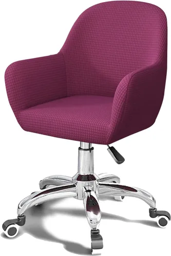 Miniatura 16 de Funda para silla de computadora de oficina, 2 piezas con brazos giratorios y respaldo curvado, funda para silla de comedor, estilo moderno