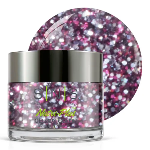 Miniatura 21 de SNS Polvo de inmersión de uñas, polvo de inmersión de color geloso – Alaskan Cruise (gris metálico/plateado, brillante) – Color de uñas de larga