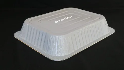 Miniatura 8 de KitchenDance 53900 - Sartenes desechables de papel de aluminio de colores para mesa de vapor, de tamaño medio, bandeja rectangular para hoteles
