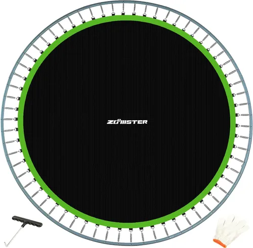 Zoomster Alfombrilla de salto de repuesto, se adapta a marco redondo de trampolín de 14 pies con 72 ganchos en V, con resortes de 5.5 pulgadas de