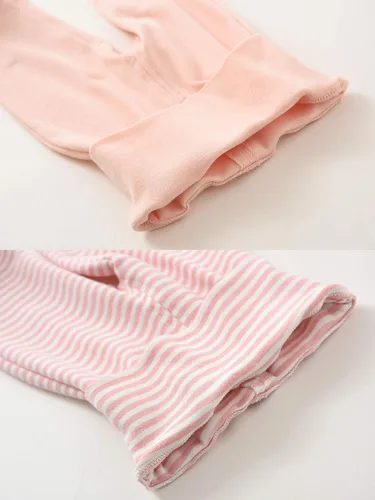 Miniatura 3 de Pantalones de algodón con pies de cintura alta para recién nacidos, para bebés de 0 a 12 meses, paquete de 3 unidades, 1 paquete