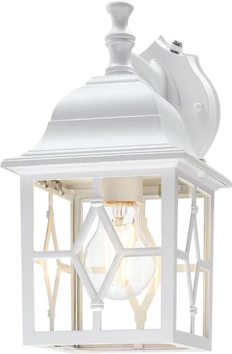 Miniatura 9 de LIT-PaTH Farol de pared para exteriores del atardecer al amanecer, lámpara de pared exterior grande negro mate, base E26, iluminación de porche