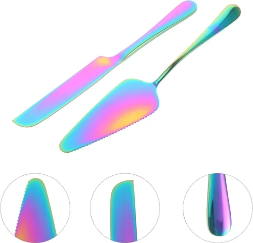 Miniatura 6 de SHERCHPRY Juego de cuchillos para tartas: servidor de pastel de acero inoxidable cortador de postre espátula herramienta de corte para pizza