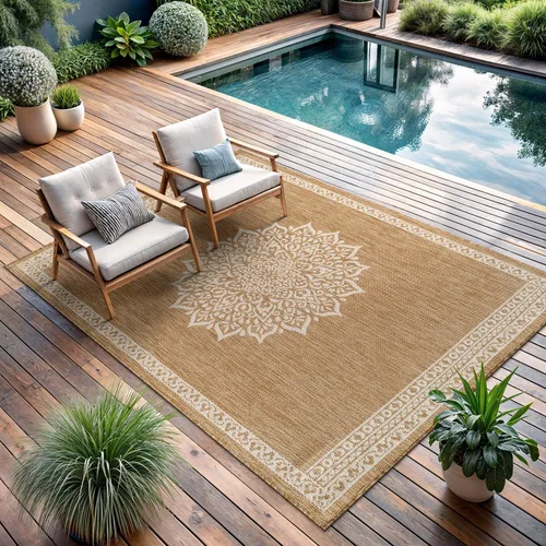 Miniatura 79 de CAMILSON Alfombra para exteriores, alfombras modernas para patios interiores y exteriores, tapetes de cocina y pasillo, alfombra lavable para porche