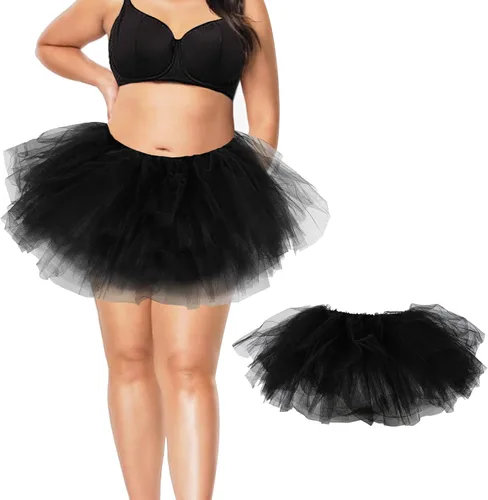 GERINLY Falda tutú grande completa para adulto, falda de tul de ballet esponjosa, traje vintage de los años 50 y 70, disfraz de fiesta rave