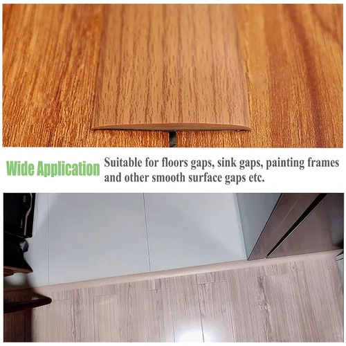 Miniatura 6 de Tira de transición de suelo, tiras autoadhesivas para cubrir umbrales, reparación de umbrales, pisos de vinilo, transiciones, tira divisora plana