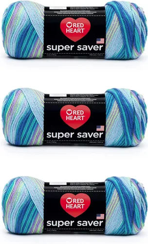 Miniatura 128 de Red Heart Hilo Super Saver, paquete de 3, estampado artístico, 3 unidades Estampado De Artista