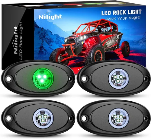 Miniatura 16 de Nilight - luz LED Rock, 4 unidades, nocturnas, para automóvil Azul