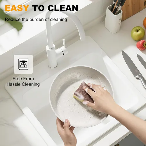 Miniatura 4 de Sartén antiadherente de 8 pulgadas con tapa, sartén híbrida antiadherente de acero inoxidable con mango de enfriamiento permanente, sin PFOA,