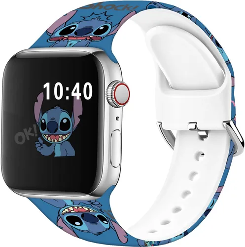 Miniatura 2 de Compatible con Apple Watch Band Stitch Art de 1.496 pulgadas/1.575 pulgadas/1.614 pulgadas/1.654 pulgadas (Serie 10), correa mágica de silicona