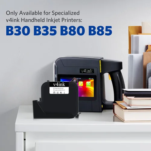 Miniatura 3 de v4ink EB21B - Cartucho de tinta acuoso original a base de agua con cabezal de impresión de 1 pulgada (1.000 in) para uso con impresora de inyección