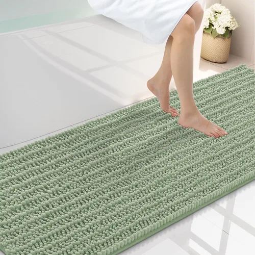 Miniatura 53 de Smiry Alfombras de Baño 24x16 pulgadas, Alfombras de Baño de Chenilla Extra Suaves y Absorbentes, Respaldo de Goma Antideslizante, Lavable a Máquina