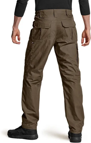 Miniatura 2 de CQR Pantalones tácticos tipo cargo para hombre, tejido ripstop, resistentes al agua, ligeros, EDC para artículos de uso diario, para trabajo