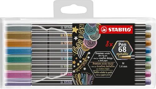 Miniatura 13 de STABILO Pen 68 - Bolígrafo con punta de fieltro de calidad premium, cartera de 6 colores de neón Colores surtidos