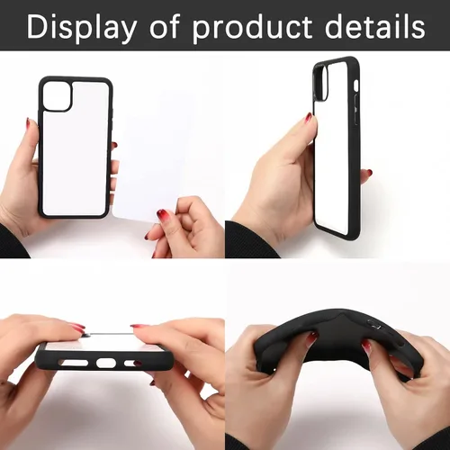 Miniatura 4 de ORJ 5 fundas de teléfono en blanco de sublimación para iPhone 13 de 6.1 pulgadas, funda protectora de goma suave a prueba de golpes