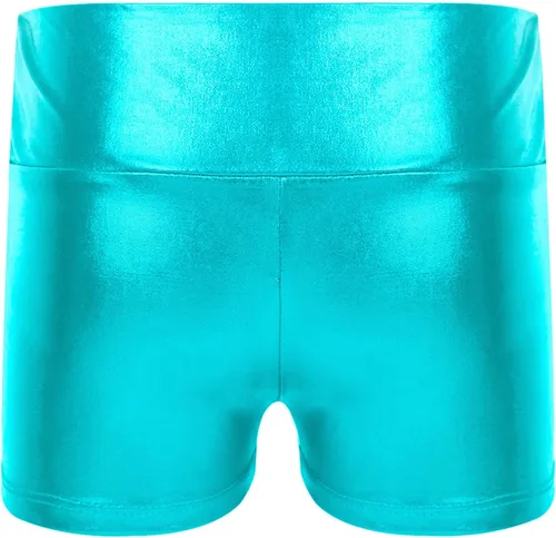 Miniatura 2 de Pantalones cortos metálicos brillantes para niñas, hip hop, jazz, danza, gimnasia, entrenamiento, yoga, pantalones cortos deportivos, ropa de baile