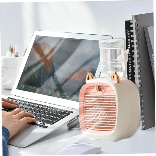 Miniatura 5 de Aire acondicionado portátil, mini ventilador de enfriamiento de oreja de gato de 40.6 fl oz con tanque de agua, ventilador de aire acondicionado 2