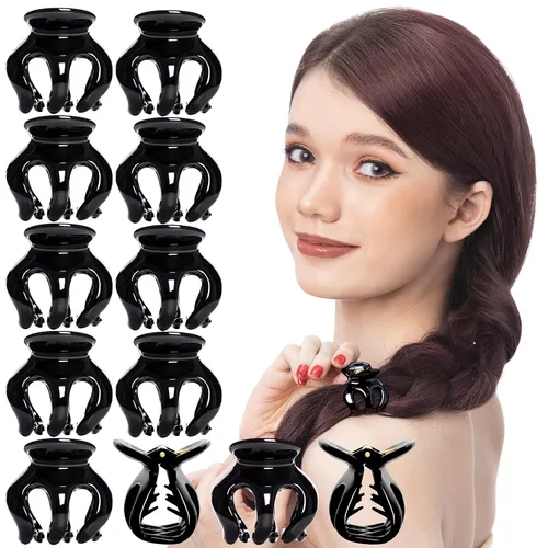 RC ROCHE ORNAMENT 12 pinzas para el pelo de pulpo para mujer, cabello grueso o fino, calabaza, antideslizante, agarre de garra, estilo araña, pinzas