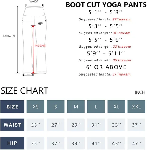 Miniatura 6 de BUBBLELIME - Pantalones deportivos de yoga para mujer con control de abdomen y 3 estilos básicos, piernas rectas más anchas en los tobillos