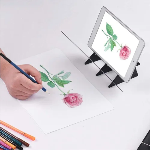 Miniatura 4 de QPOIBSD Tablero de trazado de dibujo portátil de bricolaje, almohadilla de copia de luz, proyector de reflexión de imagen óptica, tablero de copia