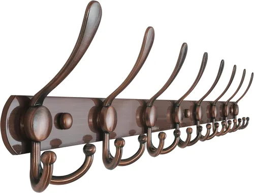 Miniatura 78 de Dseap - Perchero para pared, 5 ganchos triples, resistente, acero inoxidable, riel de gancho de metal para abrigos, sombreros, toallas, bolsos