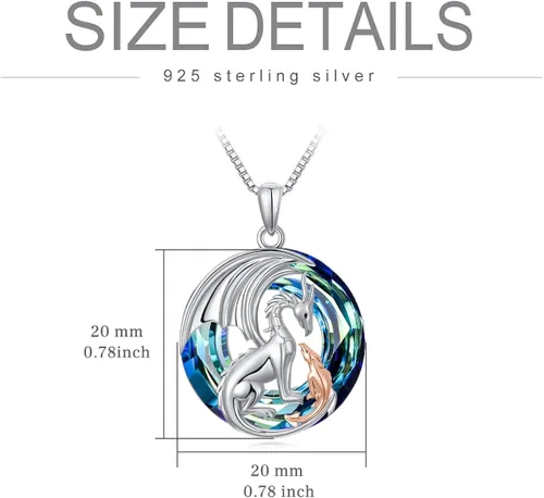 Miniatura 6 de MEIDERBO Collar de animales de plata de ley 925 collares de madre e hija regalos de joyería para madre hija niños mujeres adolescentes niñas pareja