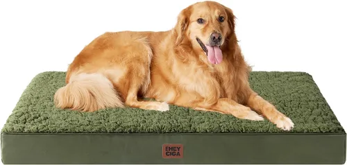 Miniatura 23 de EHEYCIGA Cama ortopédica de espuma para perros grandes, 35 pulgadas de largo x 23 pulgadas de ancho x 3.5 pulgadas de alto, gris claro