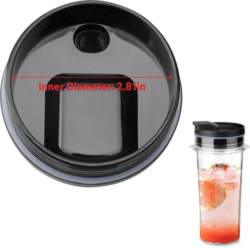 Miniatura 2 de 2 piezas de repuesto para licuadora Ninja, 2.81 pulgadas de diámetro interior, tapas de boquilla de sellado compatibles con vasos Ninja de 16 onzas