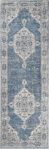 Superior Alfombra de pasillo de interior, respaldo de algodón, alfombras de medallón vintage para sala de estar, suelos de cocina, comedor,