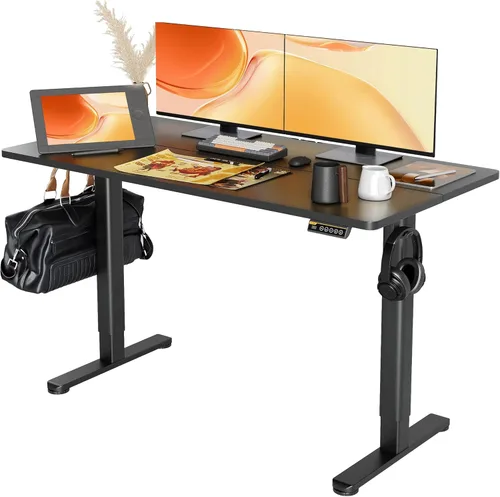 Miniatura 20 de Claiks Escritorio Eléctrico de Pie, Escritorio Ajustable de Altura para Pararse, Escritorio de Oficina en Casa de 48x24 Pulgadas con Tablero