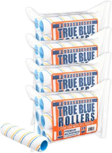 Miniatura 14 de True Blue Cubiertas de rodillo de pintura profesional de 9 pulgadas, 9 pulgadas, lo mejor para todo tipo de superficies de pintura, paquete
