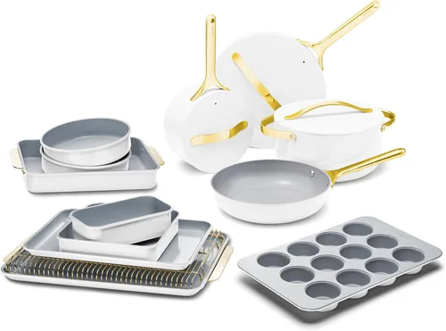 Miniatura 10 de Caraway Juego de 23 utensilios de cocina de cerámica antiadherente y utensilios para hornear, ollas, sartenes, tapas, bandejas para hornear