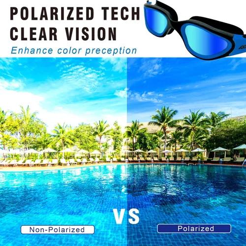 Miniatura 5 de POLARS DESIGN Gafas de natación, gafas de natación polarizadas antivaho para adultos, hombres y mujeres