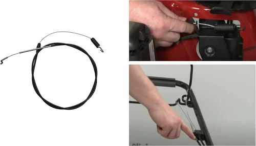 Miniatura 6 de Cable de freno 105‑1844 – Reemplazo para cortacéspedes de empuje Walk‑Behind, se adapta a sistemas de frenos de motor estándar