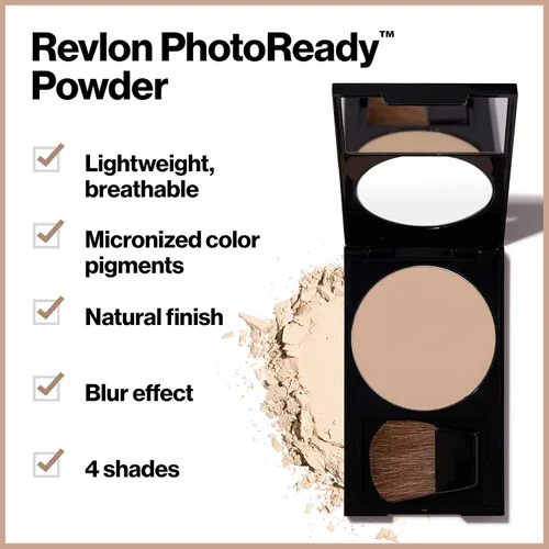 Miniatura 3 de Revlon PhotoReady Polvo Facial Difuminador, Maquillaje de Cobertura Media-Completa de Larga Duración con Acabado Impecable, Sin Brillo y Sin Aceite