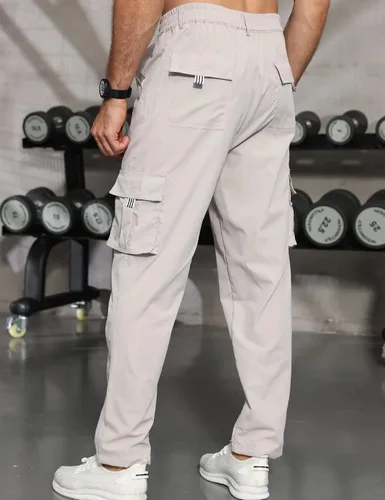 Miniatura 8 de Pantalones de carga para hombre, ligeros, tácticos, para senderismo, ajuste clásico, múltiples bolsillos