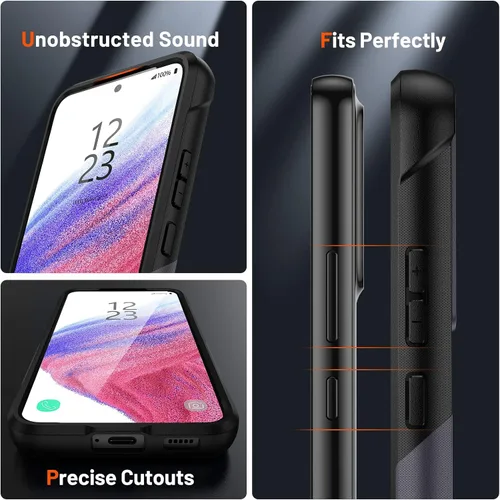 Miniatura 132 de Jeylly Compatible con Samsung Galaxy A22 5G Funda, Funda Samsung A22 5G con 2pcs protectores de pantalla de vidrio templado