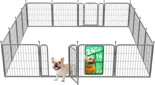 Miniatura 16 de FXW Aster - Corralito para perros diseñado para patio, 24 pulgadas, 8 paneles
