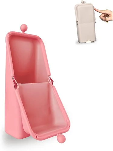 Miniatura 9 de sostenedor del cepillo del maquillaje del silicón, bolso cosmético portátil suave y elegante impermeable del viaje, bolso del maquillaje de pie