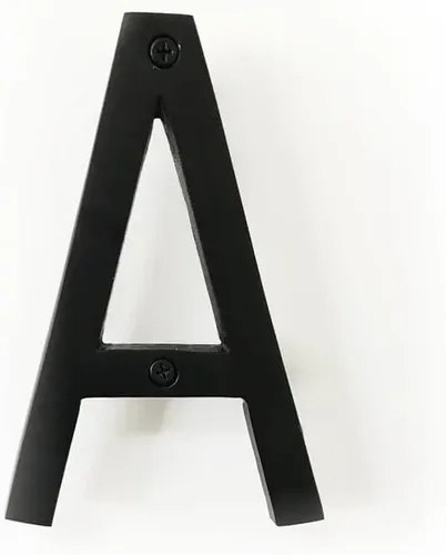 Miniatura 32 de NACH Números de casa flotantes, números de casa negros de aluminio de 6 pulgadas para exteriores, número 5, números de puerta con accesorios