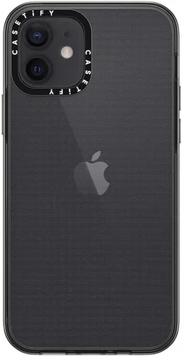 Miniatura 3 de CASETiFY Funda compacta para iPhone 12 [2 veces probada contra caídas de grado militar / protección contra caídas de 4 pies] - Negro transparente