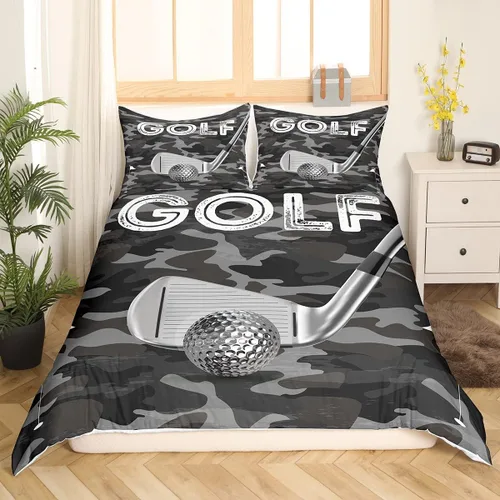 Miniatura 15 de Erosebridal Sports Duvet Cover Football Patchwork Bedding Sets, Geometric Ball Pattern Bed Cover Rugby Game Bed Set Twin