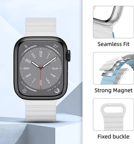Miniatura 2 de Correas deportivas magnéticas compatibles con Apple Watch Band de 1.49, 1.57, 1.61, 1.65, 1.73, 1.77 pulgadas, 1.77 pulgadas, correa magnética