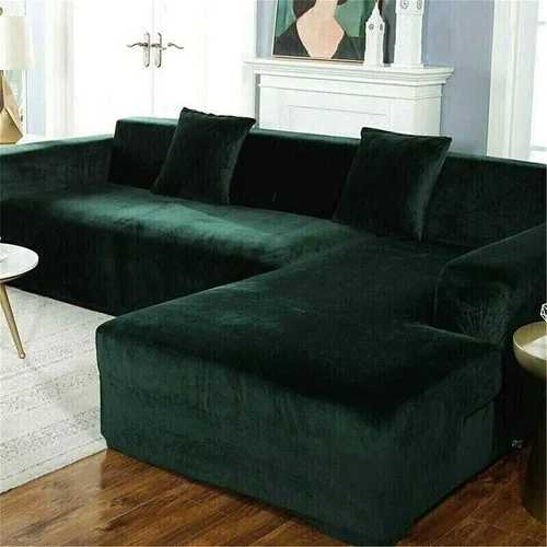 Miniatura 4 de Funda de sofá de felpa para sofá de 3 cojines, funda de terciopelo elástica para silla reclinable, protector de muebles y sofá biplaza