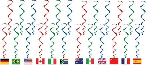 Miniatura 8 de Remolinos de bandera internacional (5/paquete)