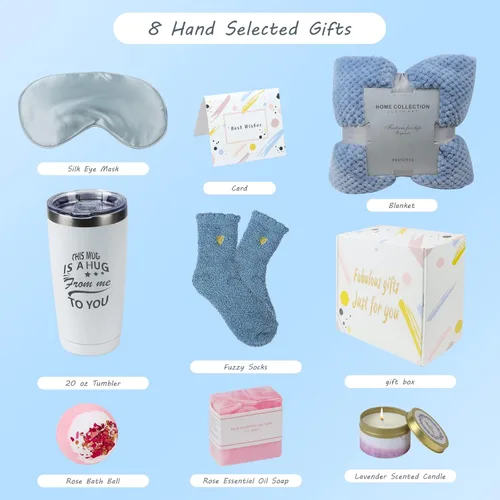 Miniatura 3 de Regalos para mujeres, regalos para mamá, paquete de cuidado para mujeres, juego de regalo relajante de spa, cestas de cumpleaños, canasta de regalos