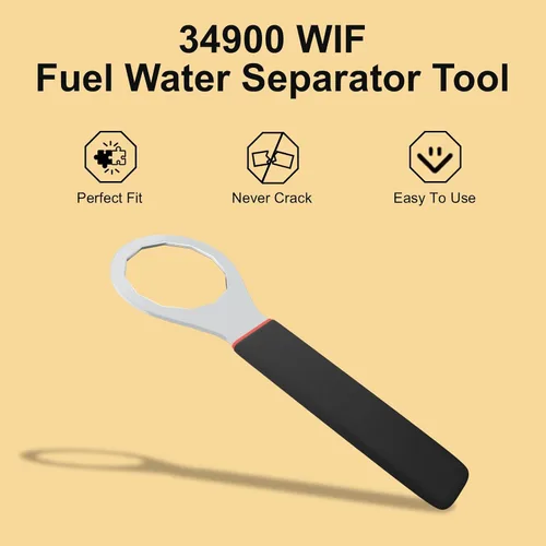 Miniatura 2 de Llave de sensor de agua de 12 puntos, llave de filtro de combustible para motores diésel Duramax 6.6L de 2012 y posteriores (negro)